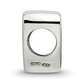 Sophia Jewelers Sterling Silver O Script Bead with Polished Finish
